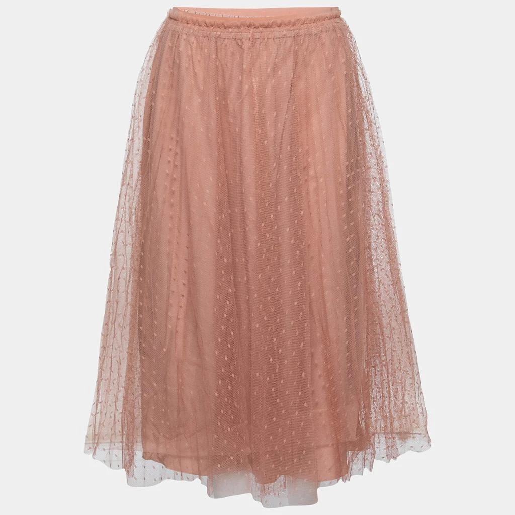 商品RED Valentino|RED Valentino Light Pink Polka-Dot Pleated Tulle Midi Skirt M,价格¥2361,第1张图片