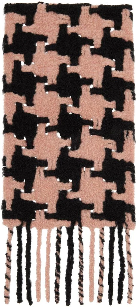 商品Acne Studios|Black & Pink Houndstooth Scarf,价格¥921,第2张图片详细描述