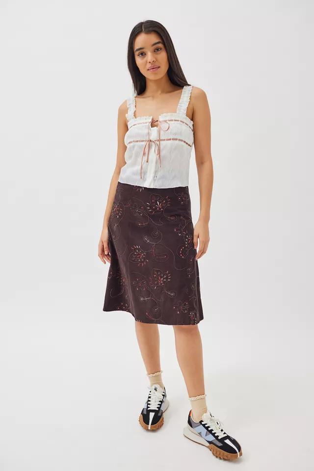 商品Urban Renewal|Urban Renewal Remnants Floral Embellished Midi Skirt,价格¥418,第3张图片详细描述