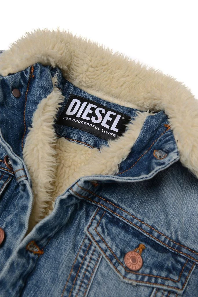 商品Diesel|Diesel Kids Logo Detailed Long-Sleeved Denim Jacket,价格¥1063,第3张图片详细描述
