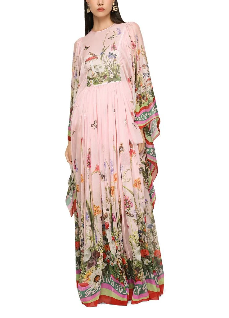 商品Dolce & Gabbana|长款兔子印花雪纺连衣裙,价格¥31080,第2张图片详细描述