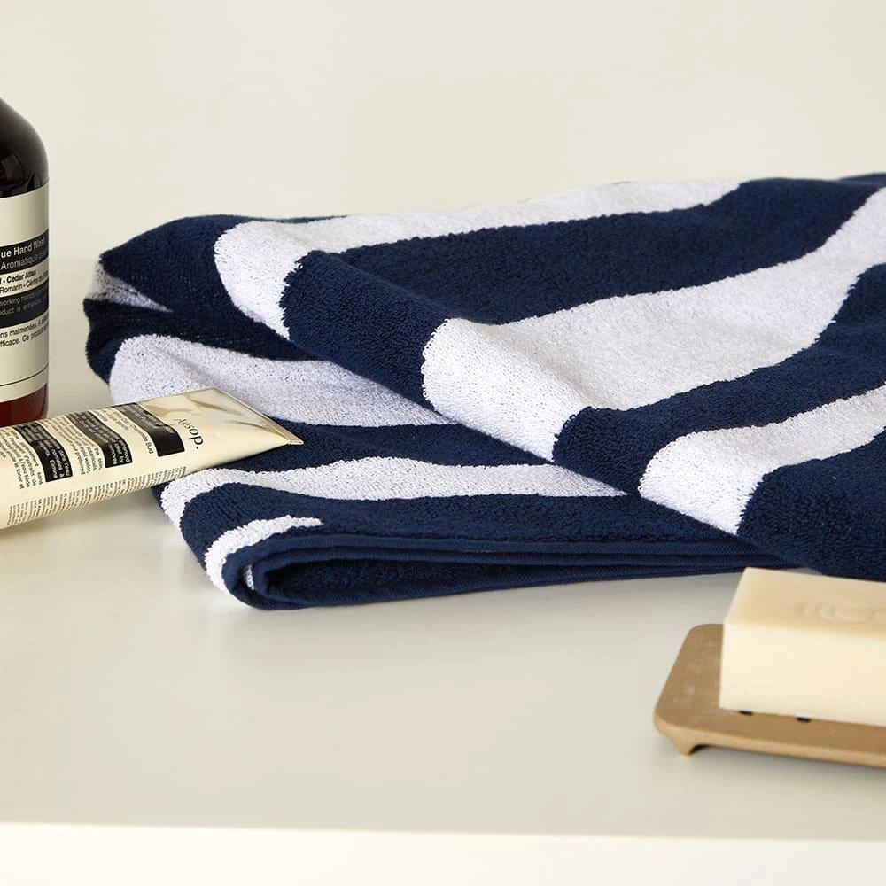 商品By Parra|By Parra Waves of the Navy Bath Towel - Set of 2,价格¥303,第3张图片详细描述