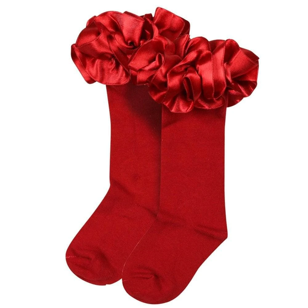 商品Caramelo Kids|Knee High Socks Red,价格¥96,第1张图片