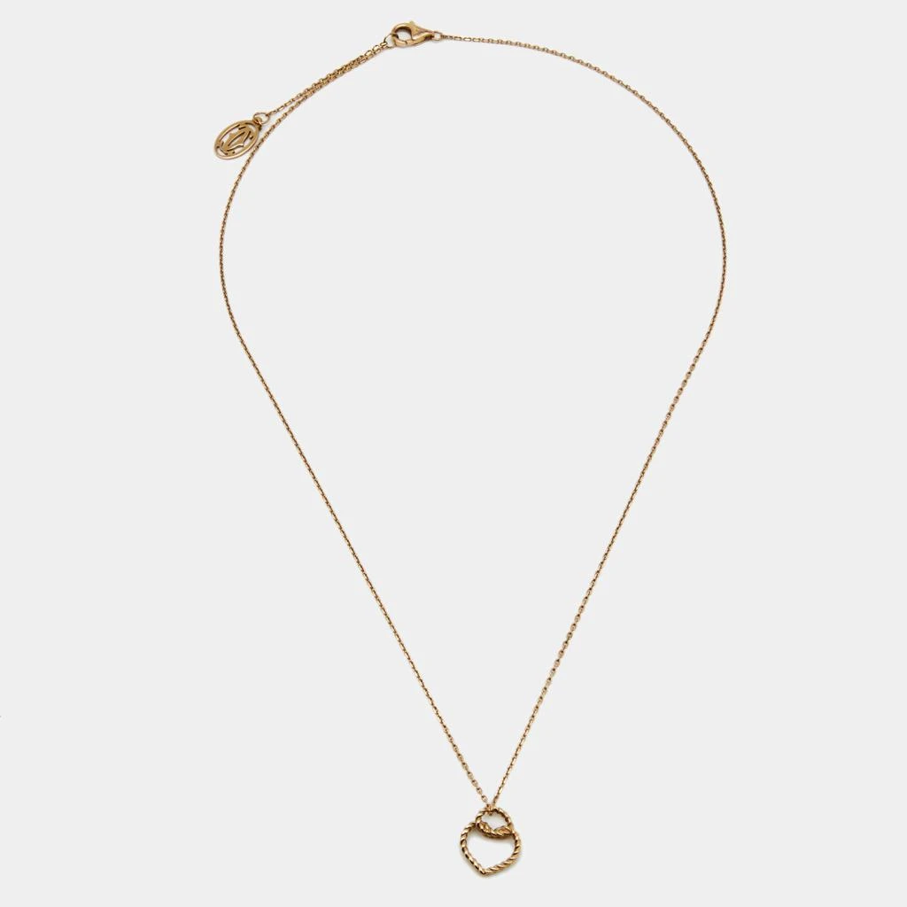 商品[二手商品] Cartier|Cartier Coeur Torsadé De Cartier 18k Rose Gold Pendant Necklace,价格¥8375,第2张图片详细描述