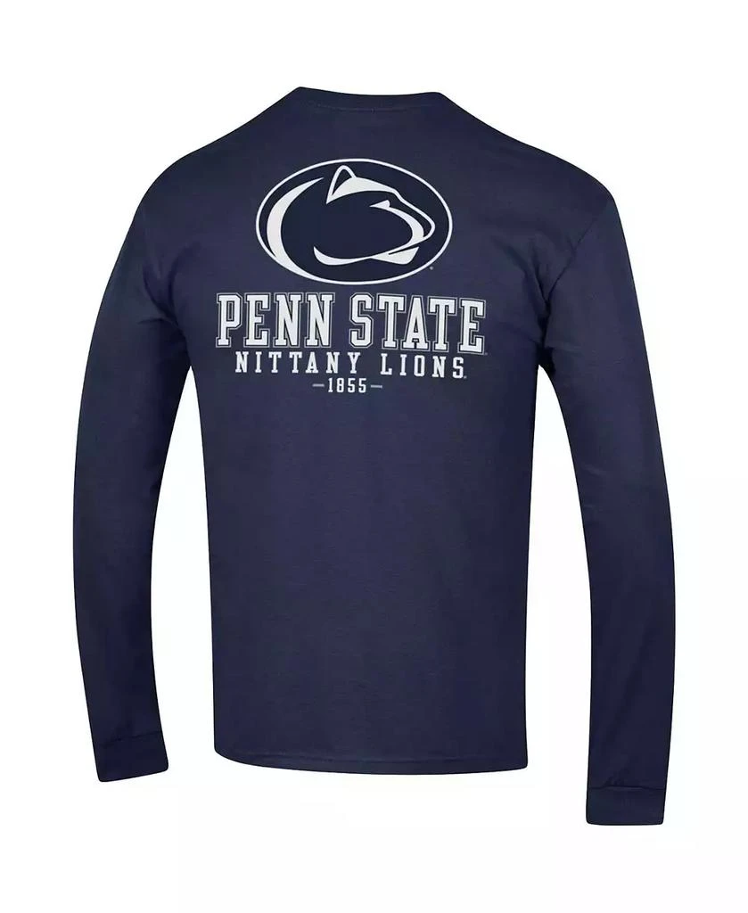 商品CHAMPION|Men's Navy Penn State Nittany Lions Team Stack Long Sleeve T-shirt,价格¥219,第3张图片详细描述