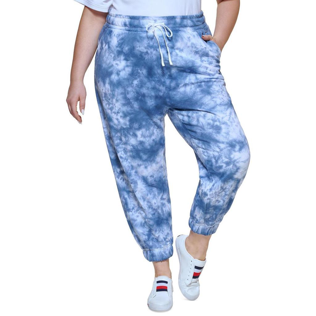 Tommy Hilfiger Sport Womens Plus Logo Tie Dye Jogger Pants商品第1张图片规格展示
