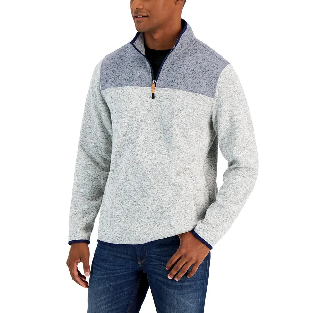 商品Club Room|Men's Colorblocked Quarter-Zip Sweater, Created for Macy's,价格¥132,第1张图片