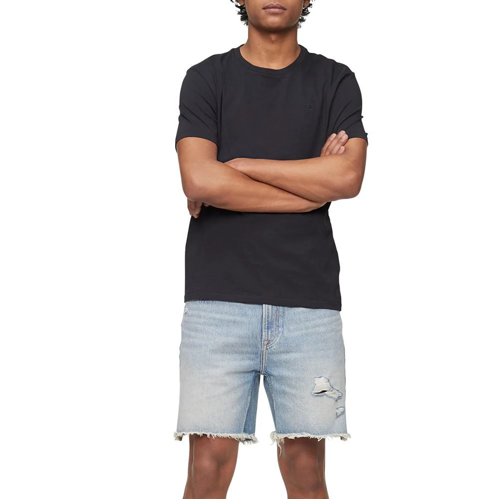 商品Calvin Klein|Men's Smooth Cotton Solid Crewneck T-Shirt,价格¥296,第4张图片详细描述