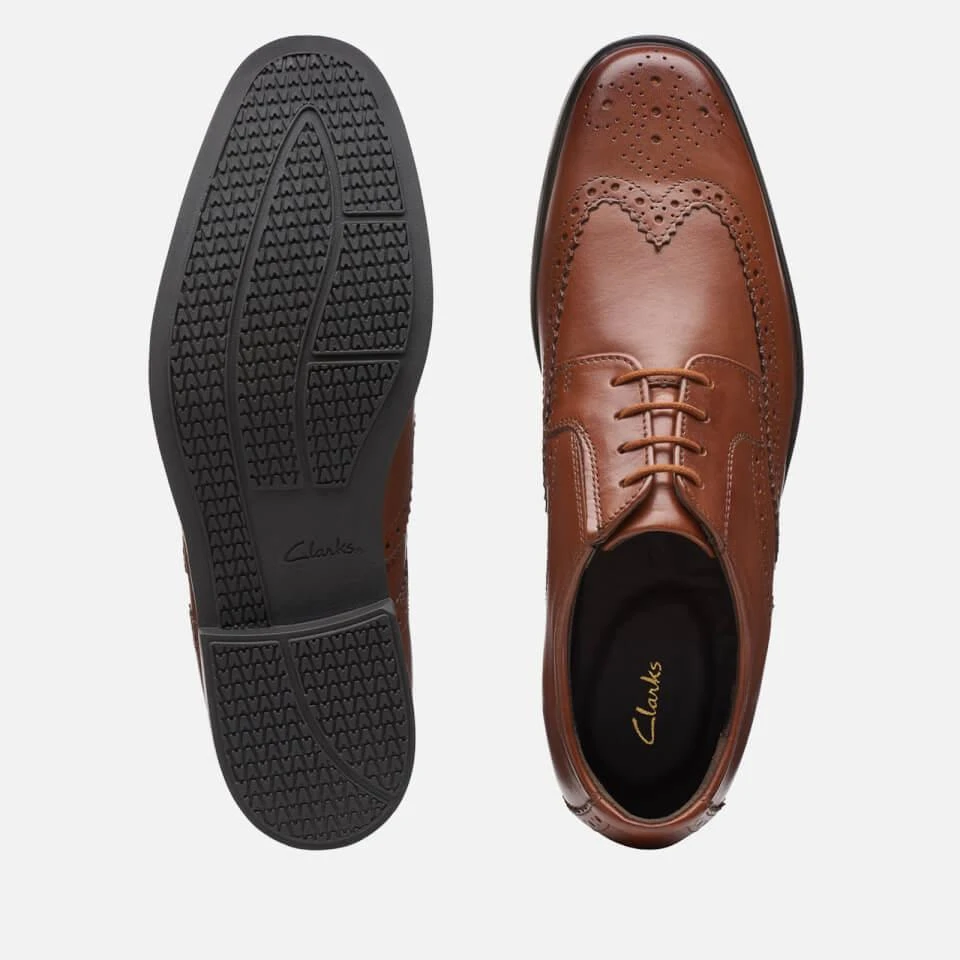 商品Clarks|CLARKS HOWARD WING LEATHER DERBY SHOES,价格¥271,第4张图片详细描述