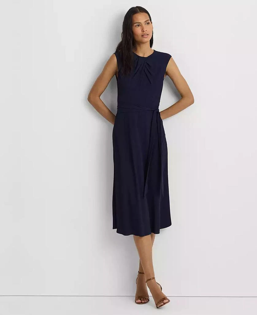 商品Ralph Lauren|Women's Bubble Crepe Cap-Sleeve Dress,价格¥1101,第5张图片详细描述