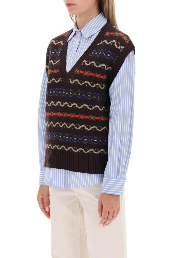 商品Ralph Lauren|Polo ralph lauren fair isle motif knitted vest,价格¥1471,第4张图片详细描述