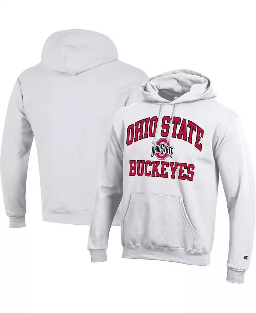 商品CHAMPION|Men's White Ohio State Buckeyes High Motor Pullover Hoodie,价格¥337,第1张图片