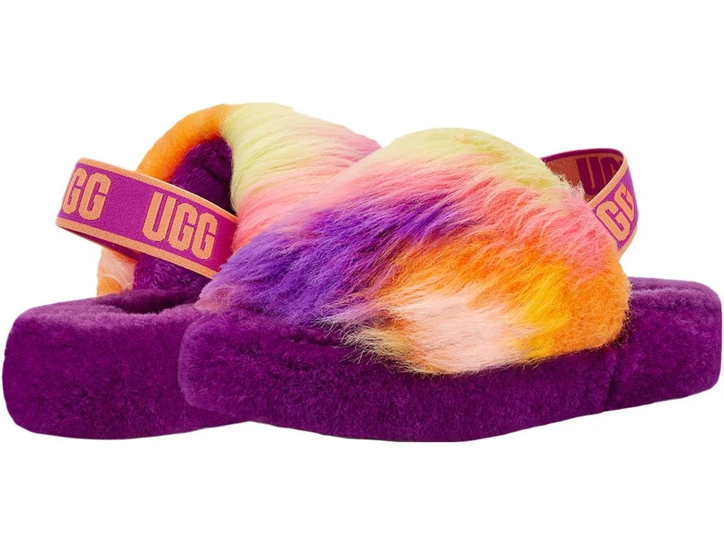 商品UGG|Fluff Yeah Slide Tie-Dye (Little Kid/Big Kid),价格¥236,第1张图片