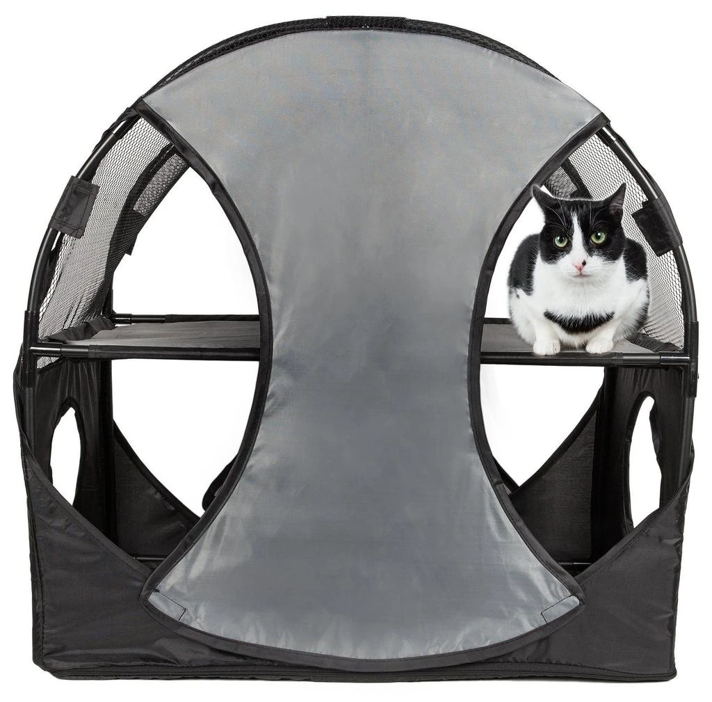 商品Pet Life|'Kitty-Play' Collapsible Travel Interactive Kitty Cat Tree Maze House Lounger Tunnel Lounge,价格¥373,第2张图片详细描述