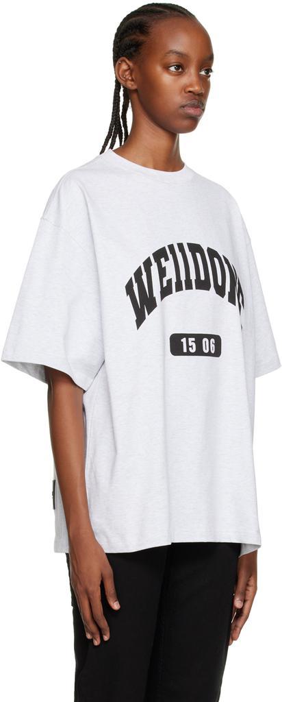 商品We11done|Gray Old School Campus T-Shirt,价格¥940,第4张图片详细描述