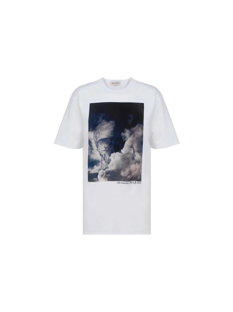商品Alexander McQueen|Alexander Mcqueen Womens White T-Shirt,价格¥2965,第1张图片