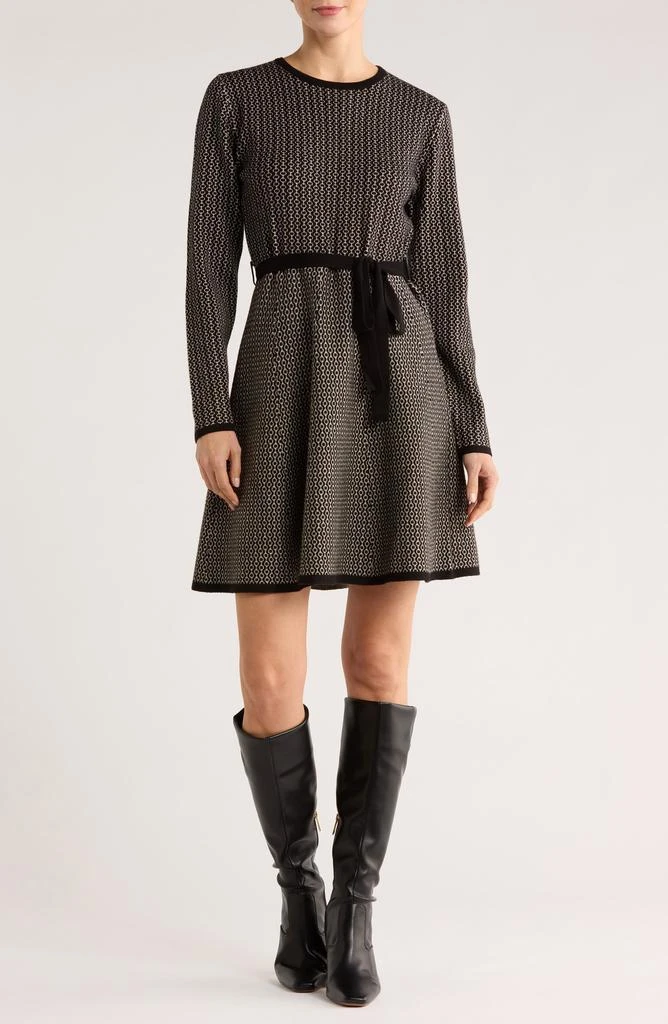商品Max Studio|Long Sleeve Fit & Flare Sweater Dress,价格¥325,第1张图片
