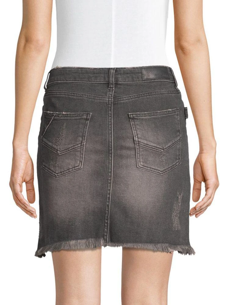 商品Zadig&Voltaire|Jelly Gris Distressed Denim Skirt,价格¥475,第2张图片详细描述