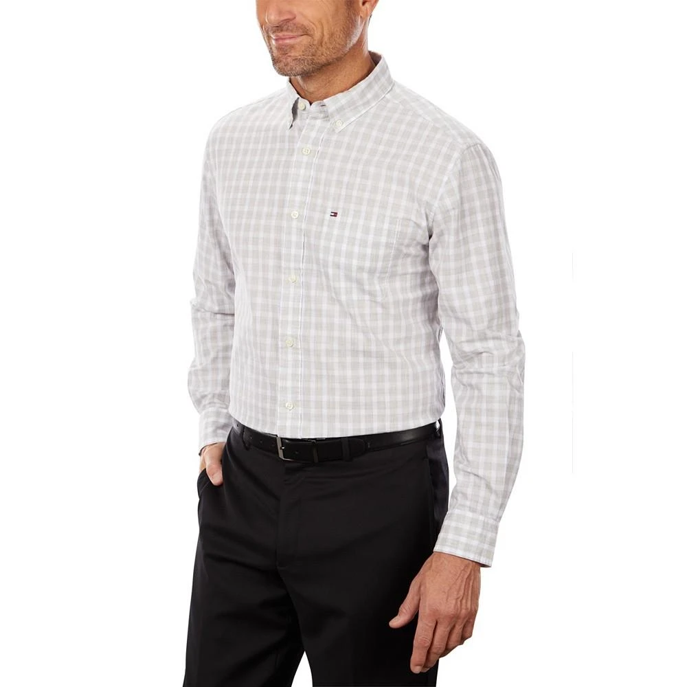 商品Tommy Hilfiger|Men's Button-Down Collar Plaid Dress Shirt,价格¥107,第1张图片