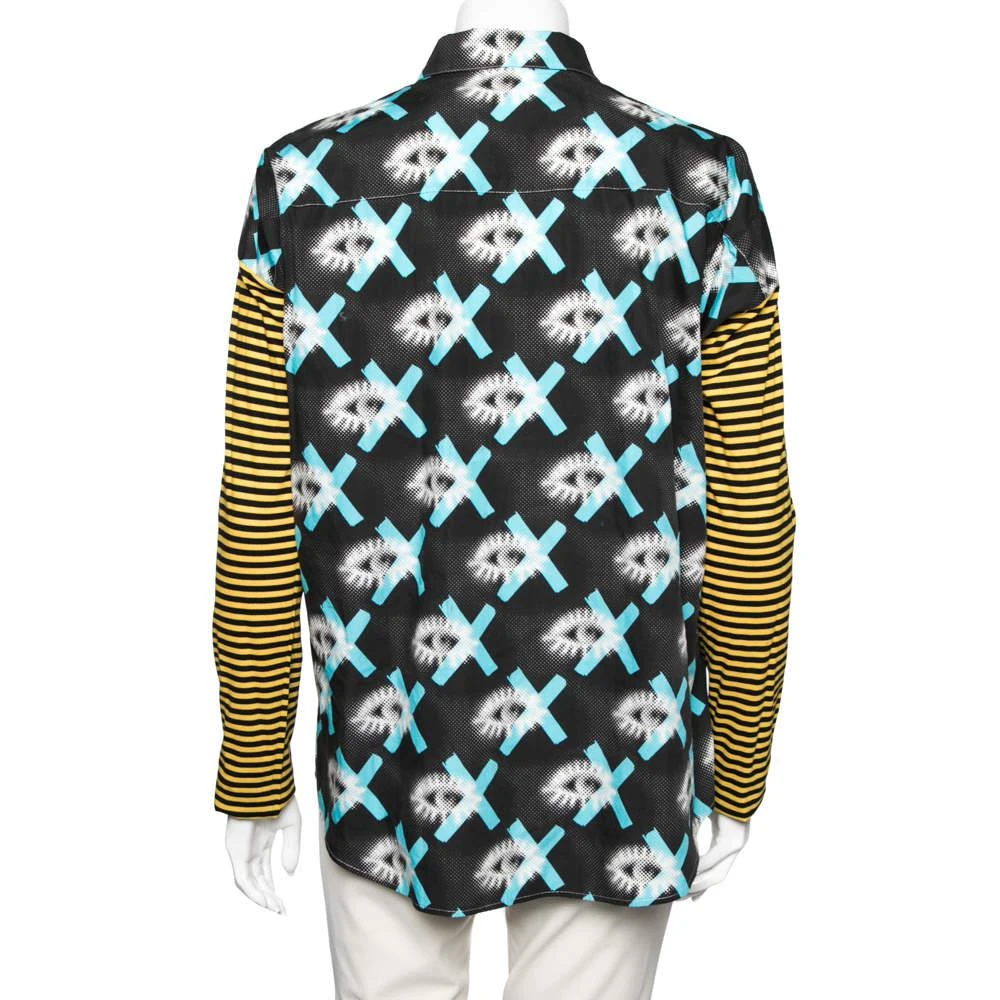 商品[二手商品] Prada|Prada Multicolor Cotton Printed Pocket Detail Button Front Shirt M ,价格¥908,第3张图片详细描述