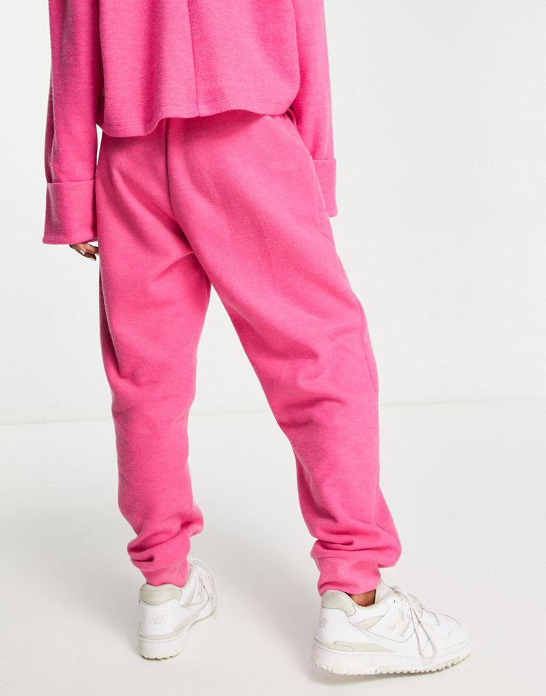 商品ASOS|ASOS DESIGN co-ord super soft seamed jogger in bright pink,价格¥171,第4张图片详细描述