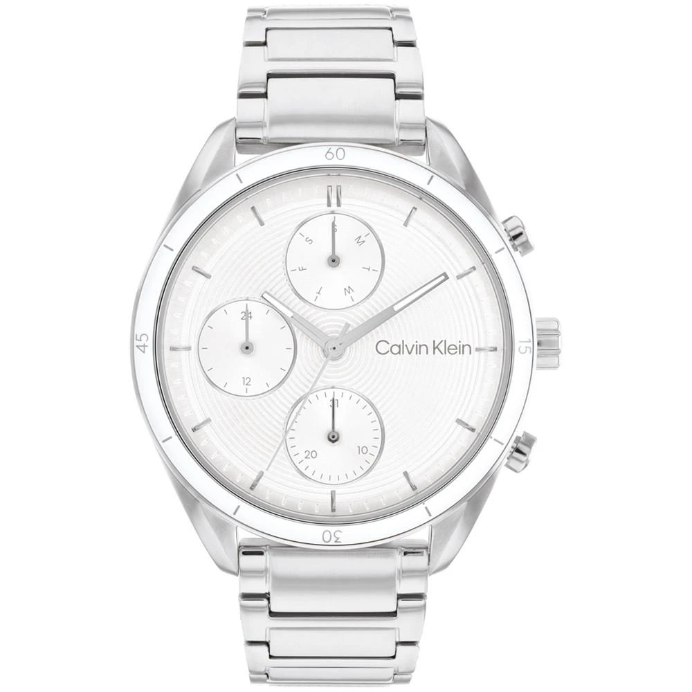 商品Calvin Klein|Women's Silver-Tone Stainless Steel Bracelet Watch 38mm,价格¥1011,第1张图片