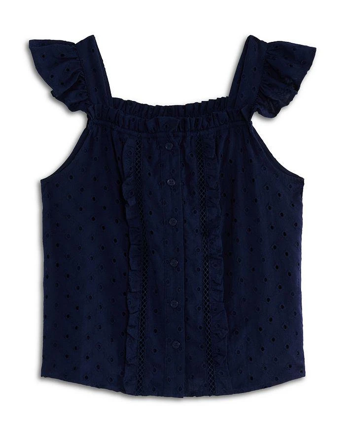 商品AQUA|Girls' Cotton Voile Eyelet Top & Shorts, Big Girls - Exclusive,价格¥374,第5张图片详细描述