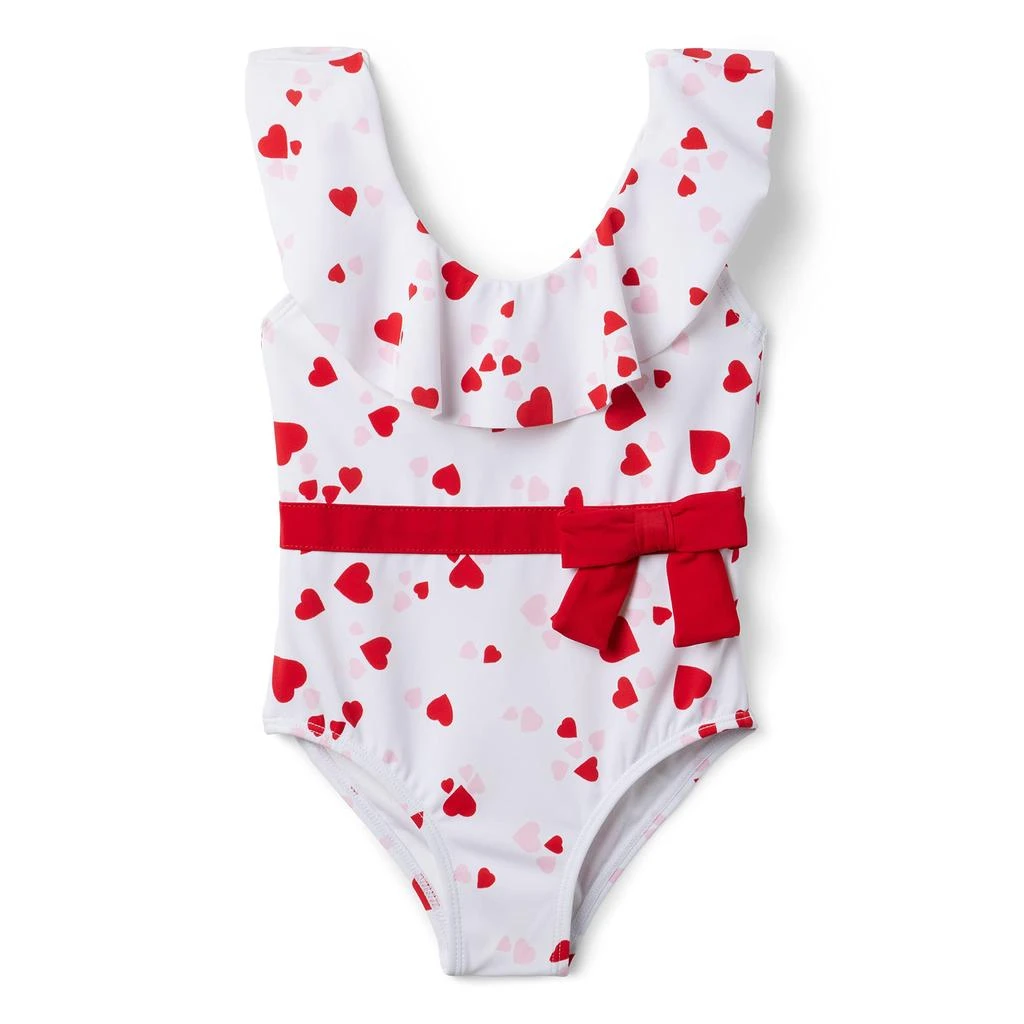 商品Janie and Jack|Printed Heart One-Piece Swimsuit (Toddler/Little Kids/Big Kids)),价格¥325,第1张图片