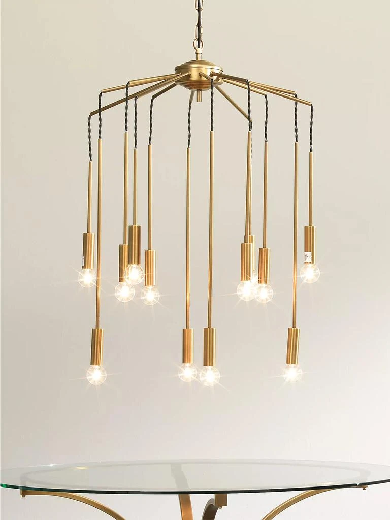 商品Jamie Young Co.|Cascade Antique Brass Chandelier Light,价格¥7221,第3张图片详细描述