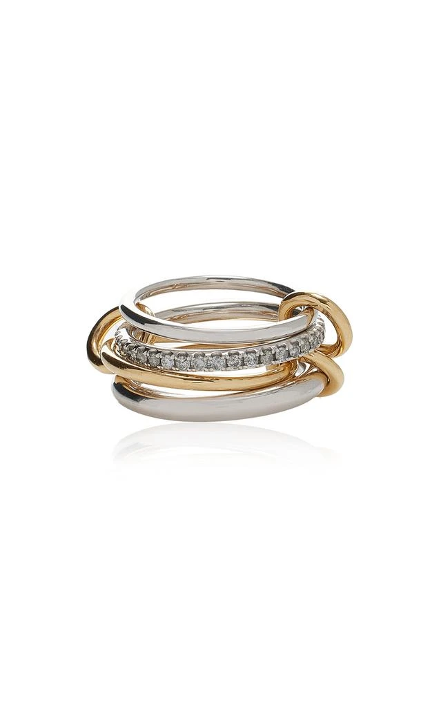 商品Spinelli Kilcollin|Spinelli Kilcollin - Nimbus Sterling Silver; 18K Yellow Gold Diamond Ring - White - US 7 - Moda Operandi - Gifts For Her,价格¥27208,第1张图片
