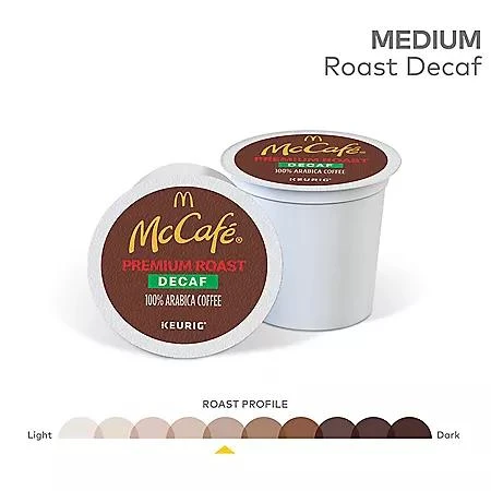 商品McCafé|McCafe Decaf Premium Medium Roast K-Cup Coffee Pods, 94 ct.,价格¥328,第2张图片详细描述