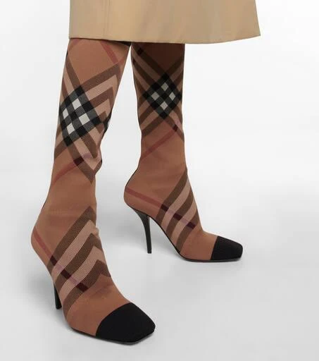 商品Burberry|Vintage Check 105 sock boots,价格¥6329,第4张图片详细描述