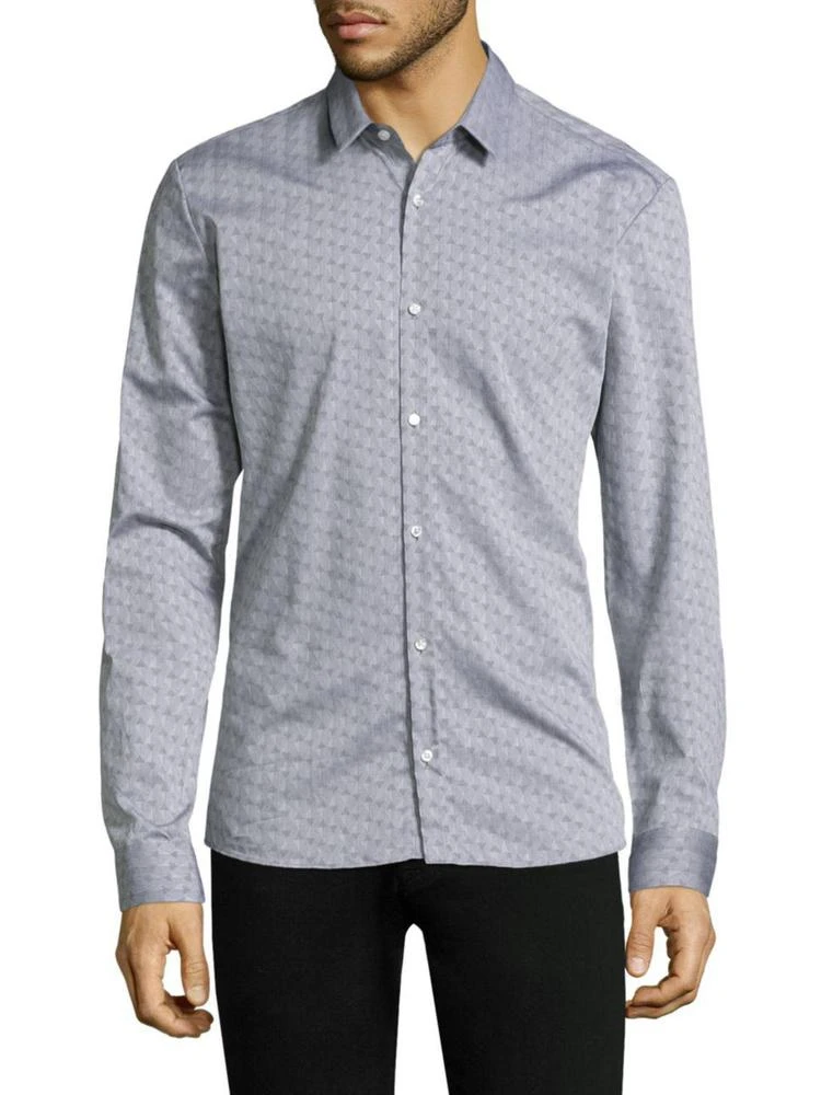 商品Hugo Boss|Triangle Cotton Button-Down Shirt,价格¥552,第1张图片