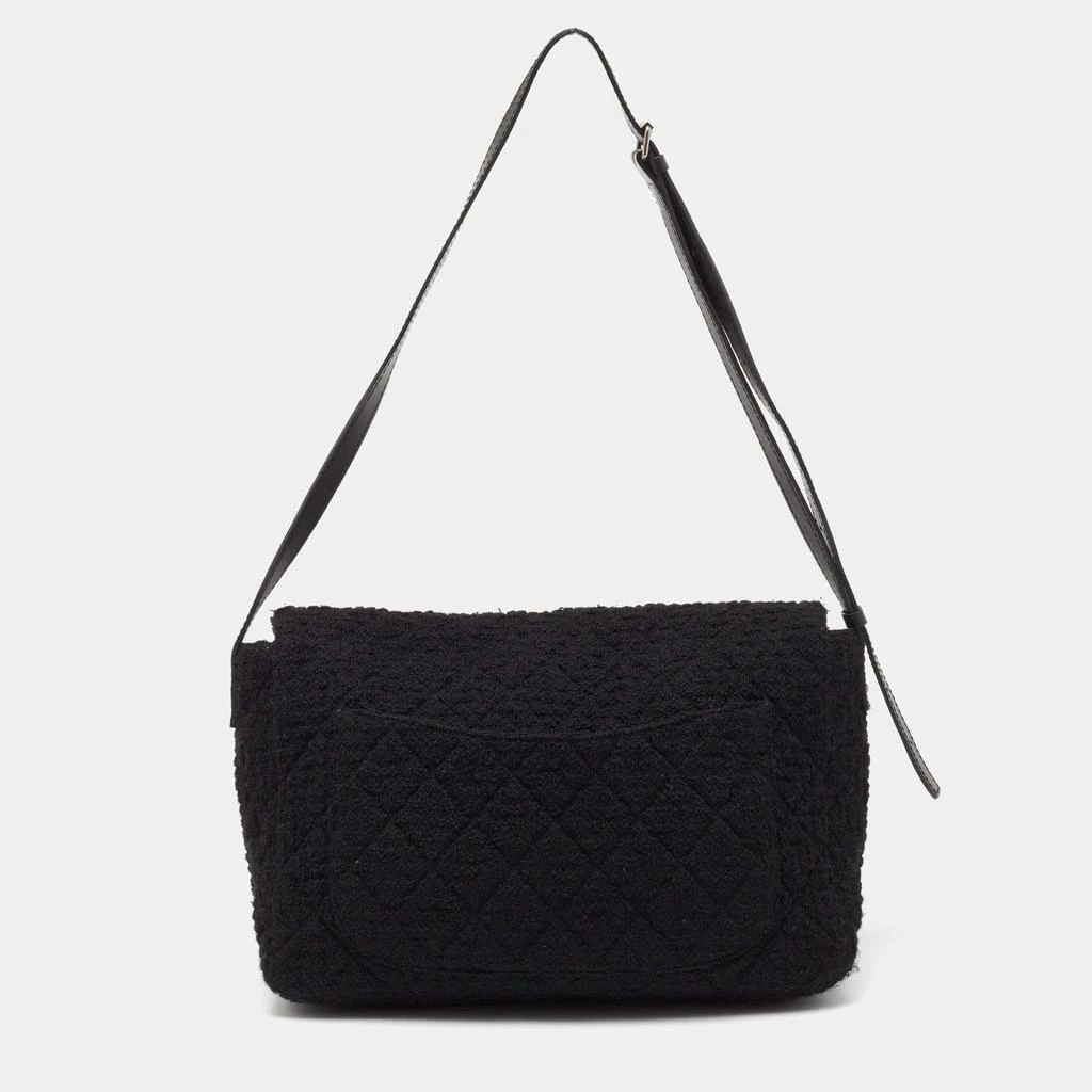 商品[二手商品] Chanel|Chanel Black Quilted Tweed Reissue 2.55 XL Flap Bag,价格¥10617,第4张图片详细描述