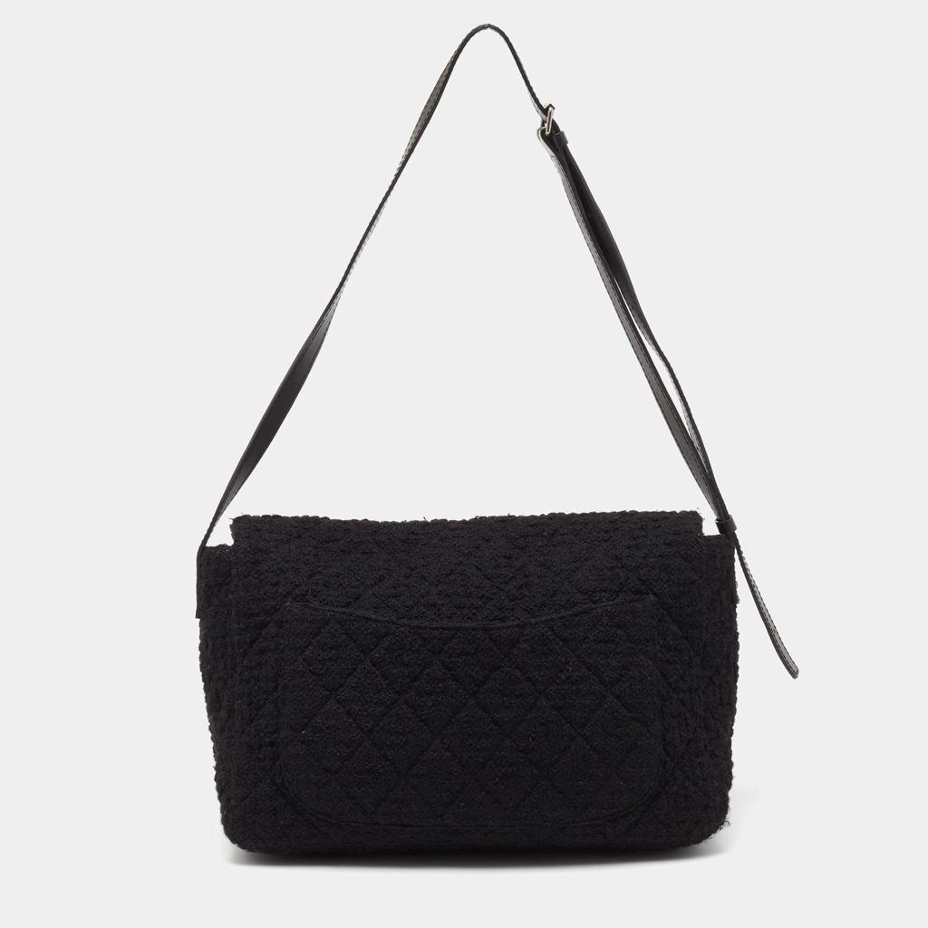 商品[二手商品] Chanel|Chanel Black Quilted Tweed Reissue 2.55 XL Flap Bag,价格¥17966,第6张图片详细描述