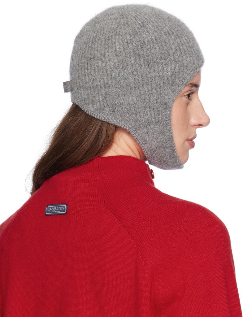 Jacquemus Gray La Casa 'La capuche Gros Grain' Beanie - Hats