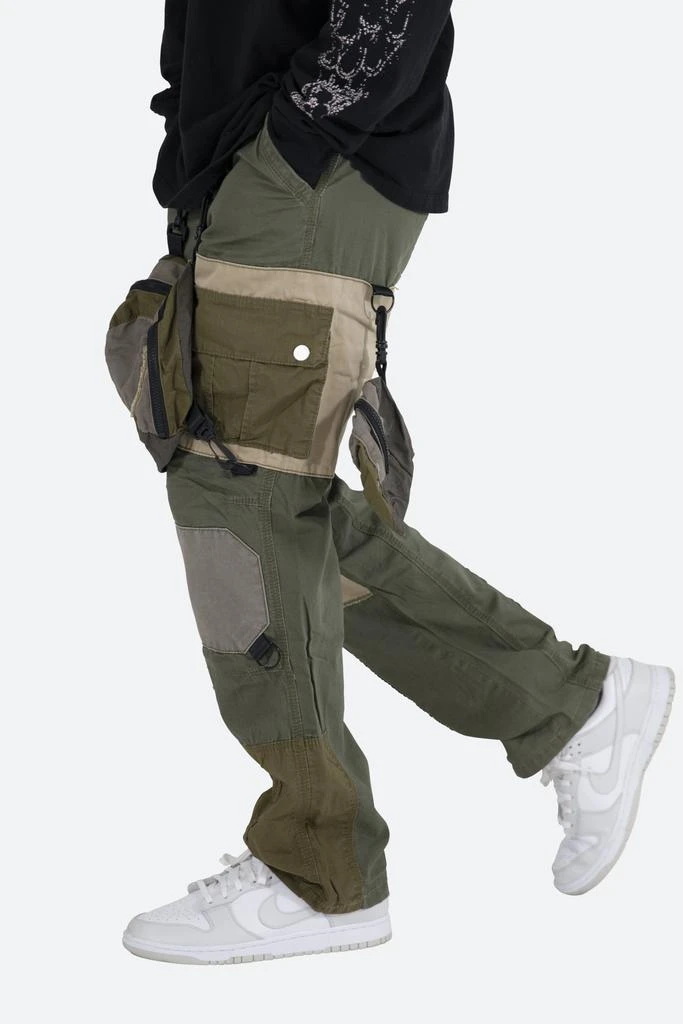 商品MNML|Patchwork Cargo Pants - Olive,价格¥232,第2张图片详细描述