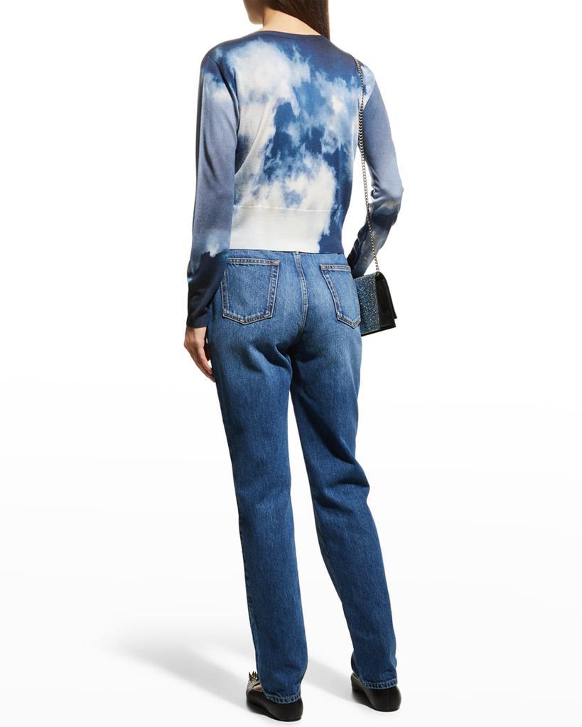 商品Alexander McQueen|Cloud Print Wool-Silk Crop Cardigan,价格¥8720,第6张图片详细描述