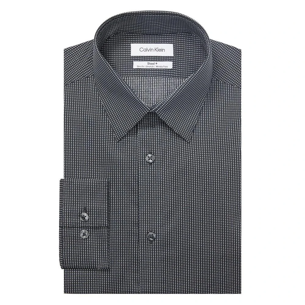 商品Calvin Klein|Men's Steel Slim Fit Stretch Wrinkle Free Dress Shirt,价格¥226,第1张图片