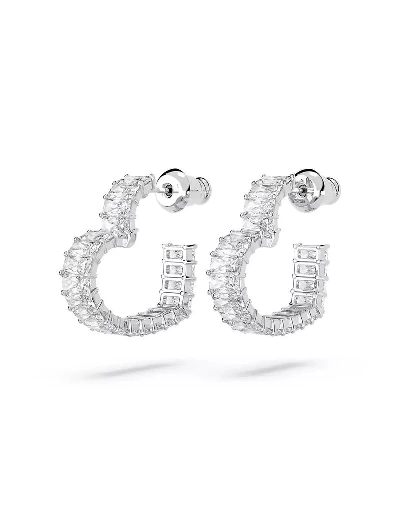 商品Swarovski|Crystal Heart Small Matrix Hoop Earrings,价格¥886,第3张图片详细描述