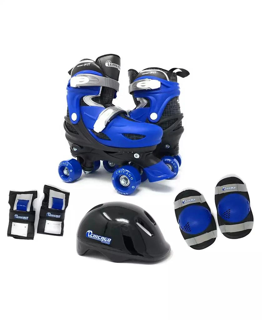 商品Chicago Skates|Chicago Boys Adjustable Quad Roller Skate Set, 7 Pc Set - Size S (J10-J13),价格¥524,第4张图片详细描述