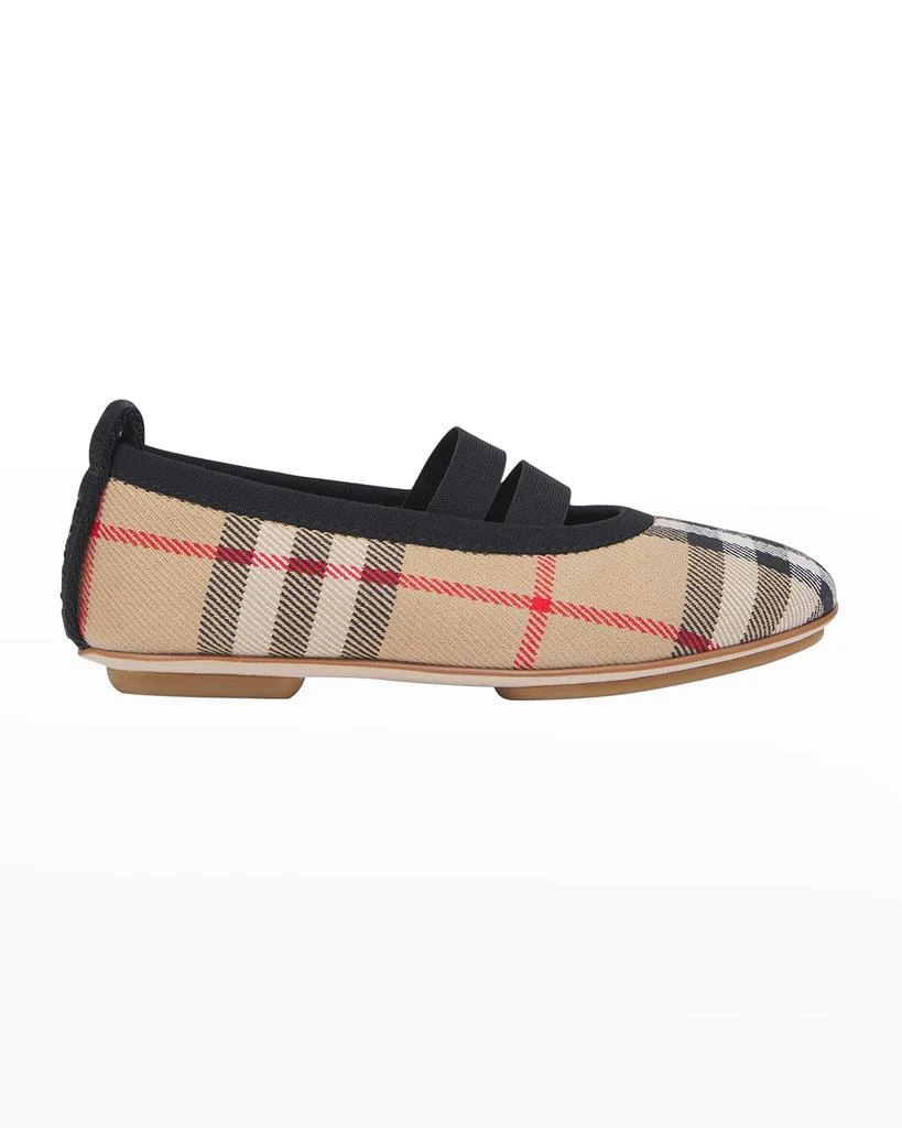 商品Burberry|Girl's Grace Vintage Check Ballerina Flats, Baby/Toddlers,价格¥1135,第1张图片