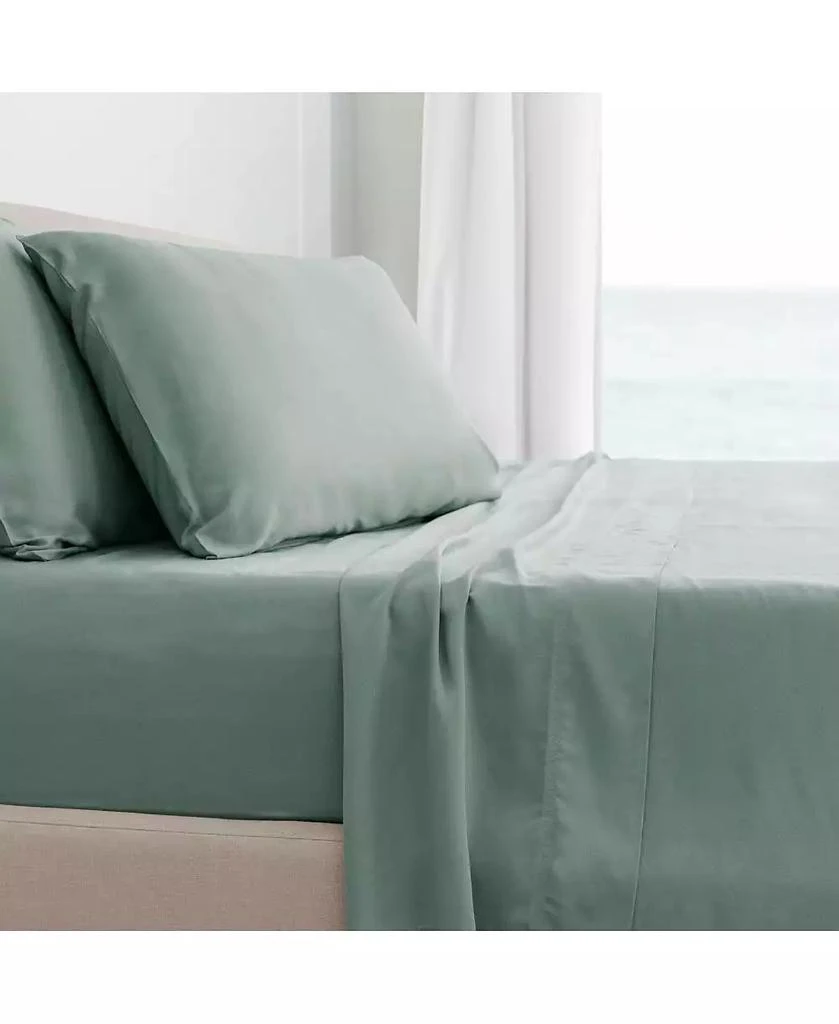 商品Cariloha|Classic 4-Piece Twill Sheet Set | White | King | Viscose Material |Extra soft, Cooling for Hot Sleepers, Corner Bands,价格¥1843,第1张图片