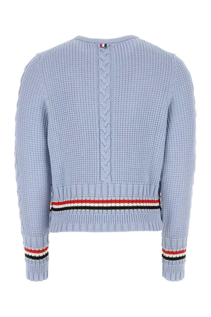 商品Thom Browne|Thom Browne RWB-Stripe Cable Knit Jumper,价格¥3116,第2张图片详细描述