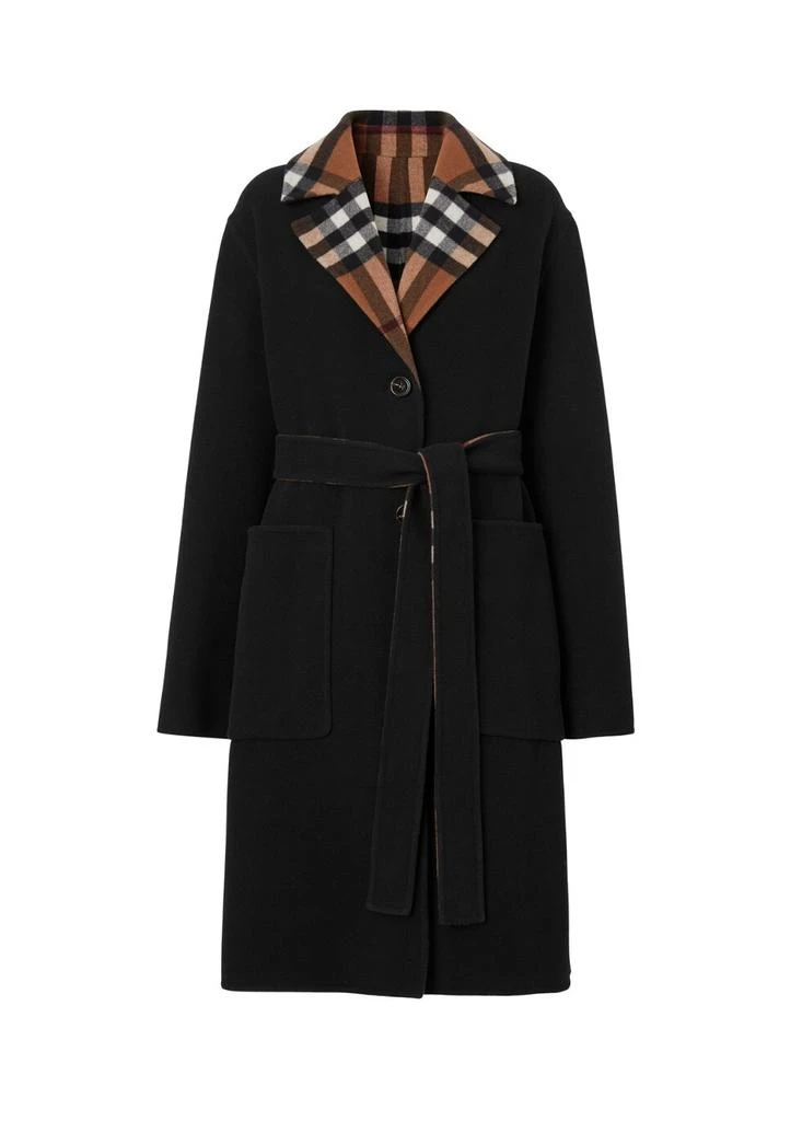 商品Burberry|Check wool reversible coat.,价格¥25818,第2张图片详细描述