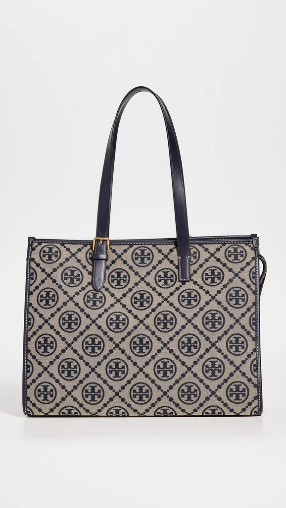 商品Tory Burch|Tory Burch 汤丽柏琦 T 交织字母提花织物托特包,价格¥3974,第2张图片详细描述