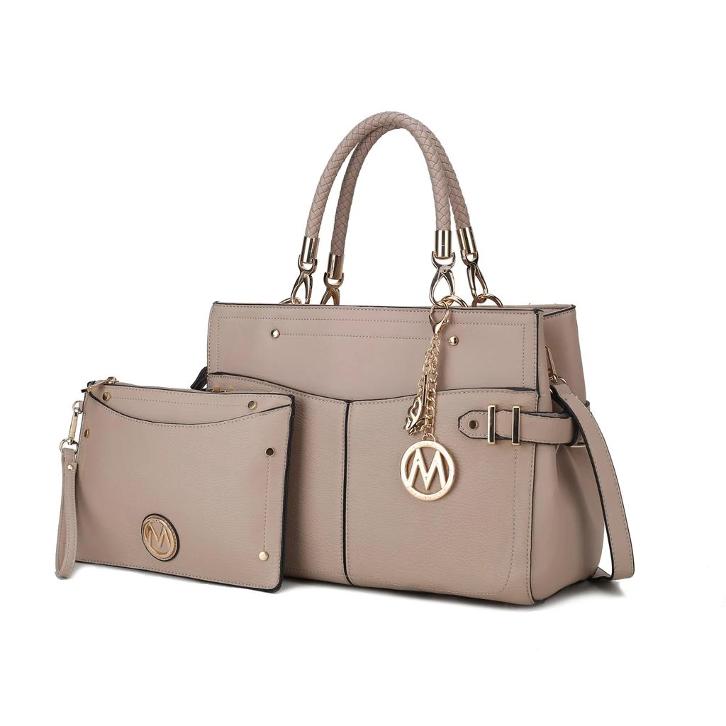 Tenna Vegan Leather Women’s Satchel Bag with Wristlet 商品