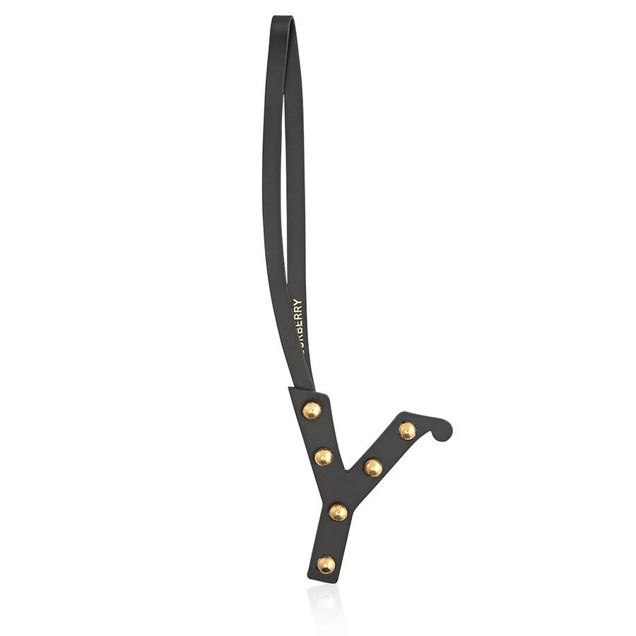 商品Burberry|Burberry Black/Light Gold Ladies Y studded Leather Charm,价格¥335,第1张图片
