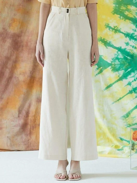 商品JOORTI|J732 Linen Wide Pants,价格¥612,第2张图片详细描述