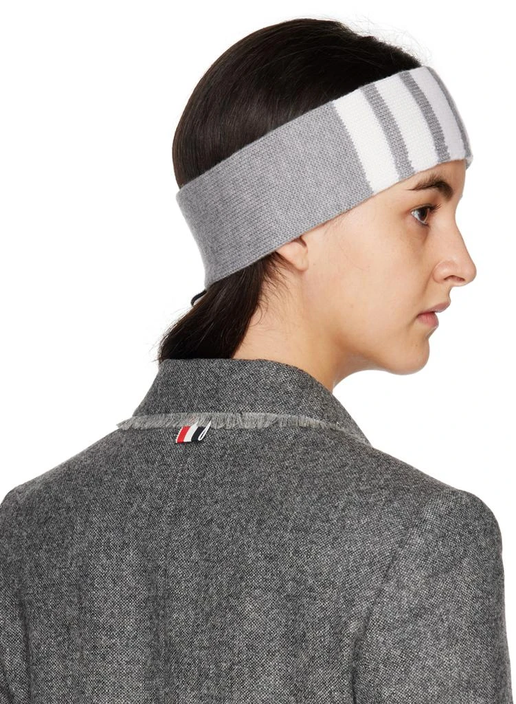 商品Thom Browne|Gray 4-Bar Headband,价格¥561,第3张图片详细描述